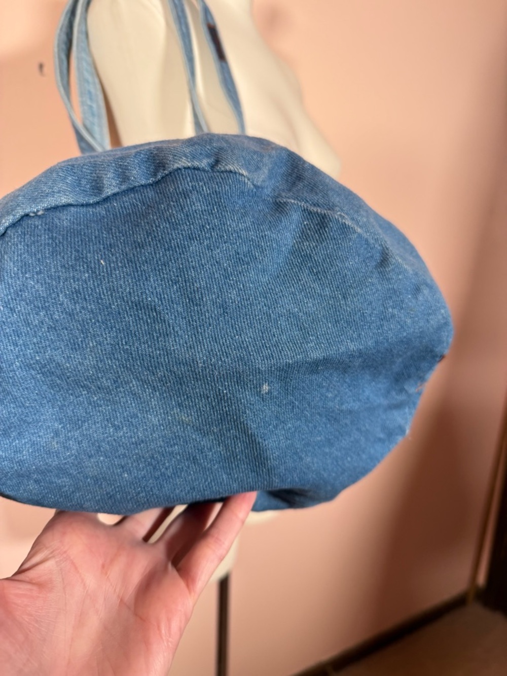 Vintage 1980’s Denim Southwestern Studded Festival Bucket Tote Bag - Picture 7 of 17